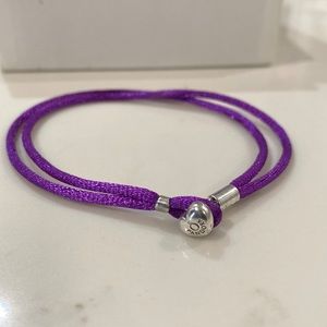 Pandora fabric cord bracelet